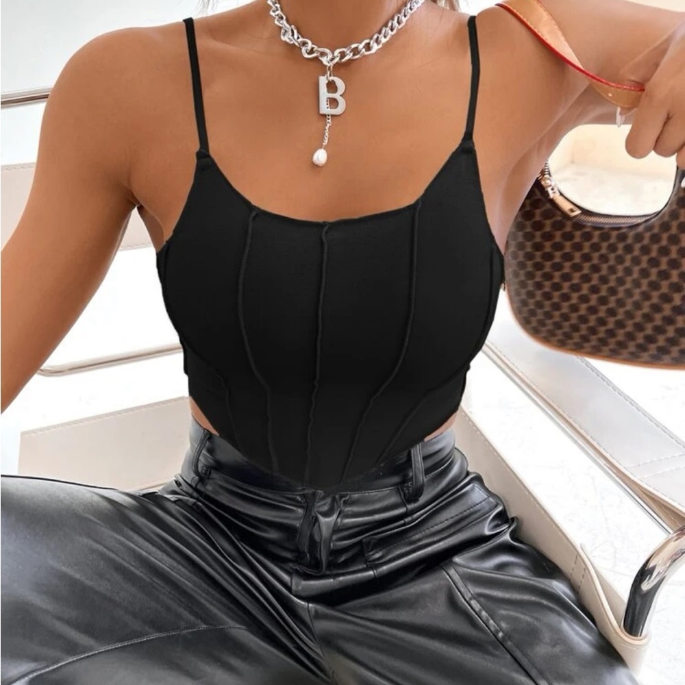 A5 - 290 Black cami top size large